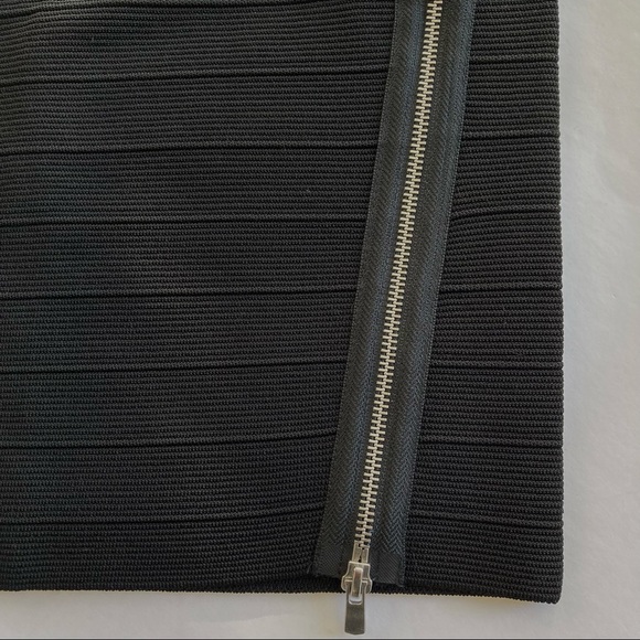 Maje Black Bandage Skirt with Zipper - Picture 4 of 5